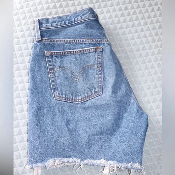 Levi’s 501 Cutoff Denim Shorts – Distressed, High Rise - Picture 5 of 12